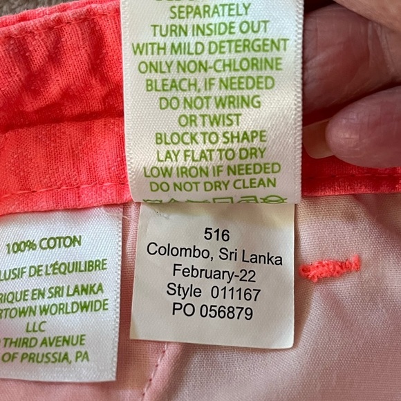 LILY PULITZER CALLAHAN JACQUARD SHORTS Coral SIZE 2 Summer Preppy Academia - Picture 9 of 12